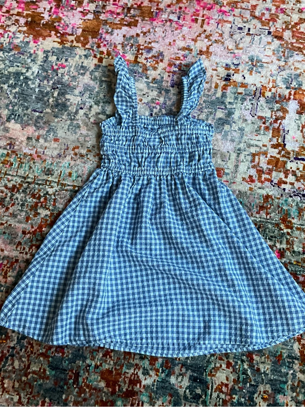 Cotton On Blue Gingham Smocked Sundress